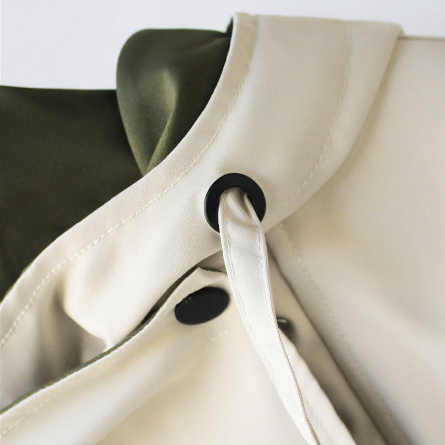 Claire | Trench Coat with Hood and Drawstring Waist