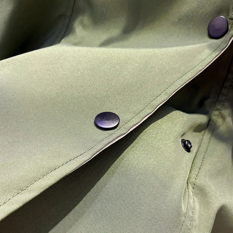 Claire | Trench Coat with Hood and Drawstring Waist