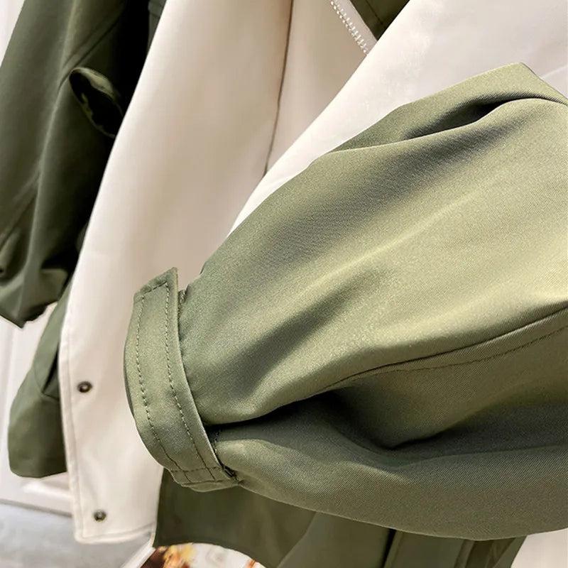 Claire | Trench Coat with Hood and Drawstring Waist
