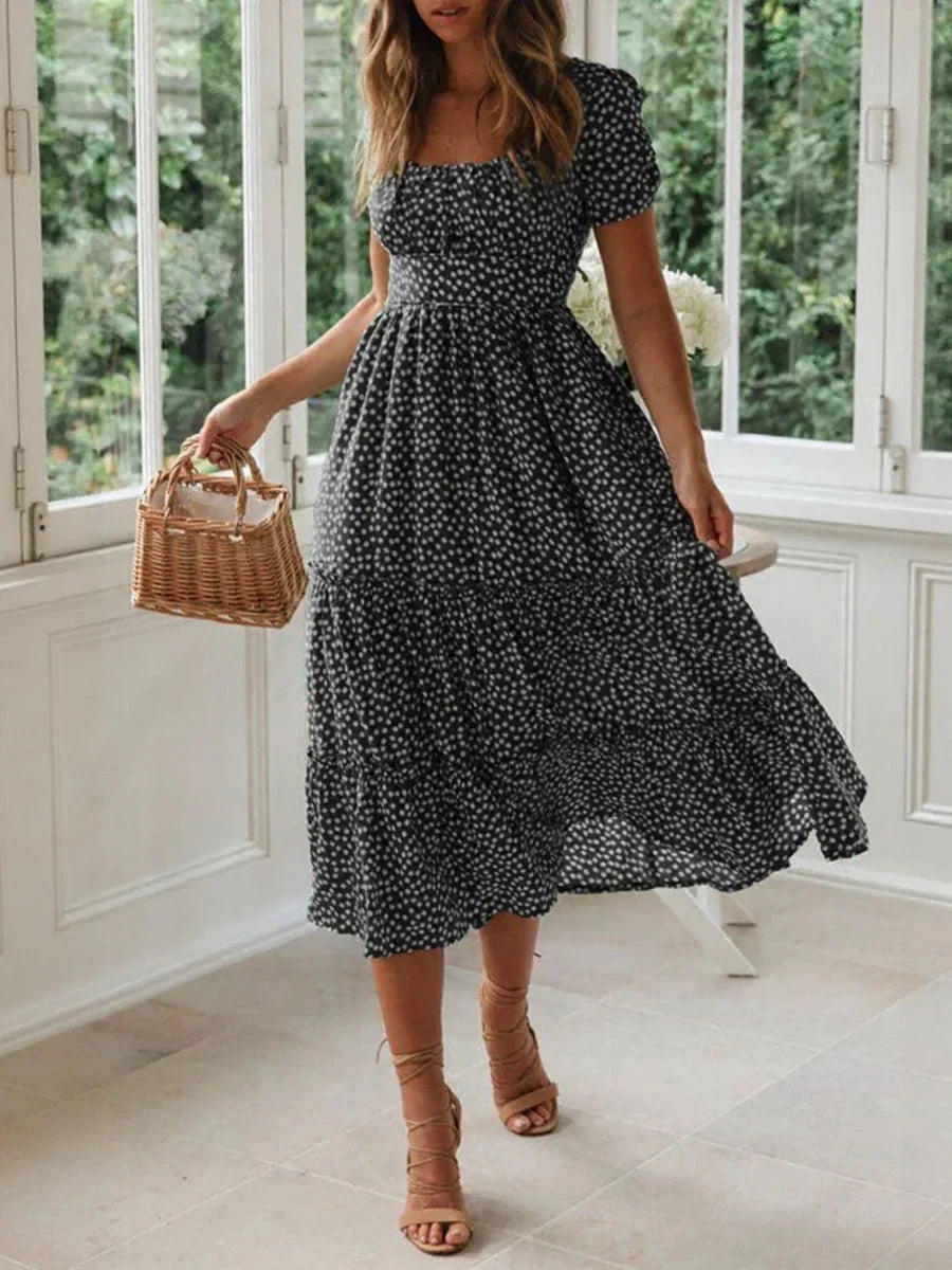Vintage Floral Maxi Dress