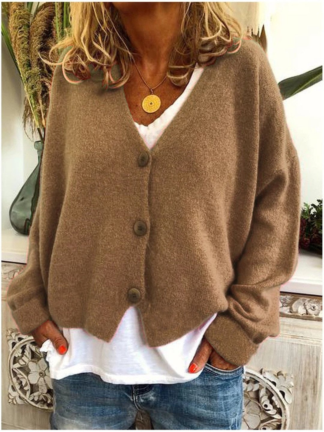 Women's Classic Draped Knit Layering Cardigan Sweater