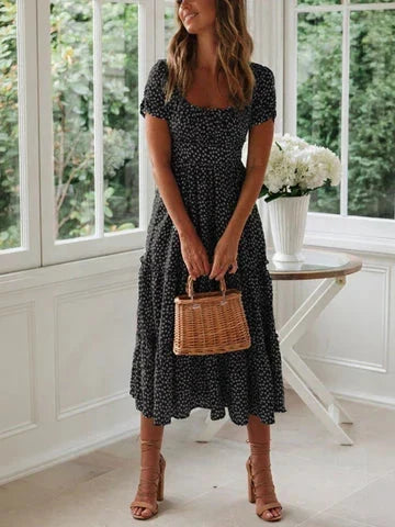 Vintage Floral Maxi Dress