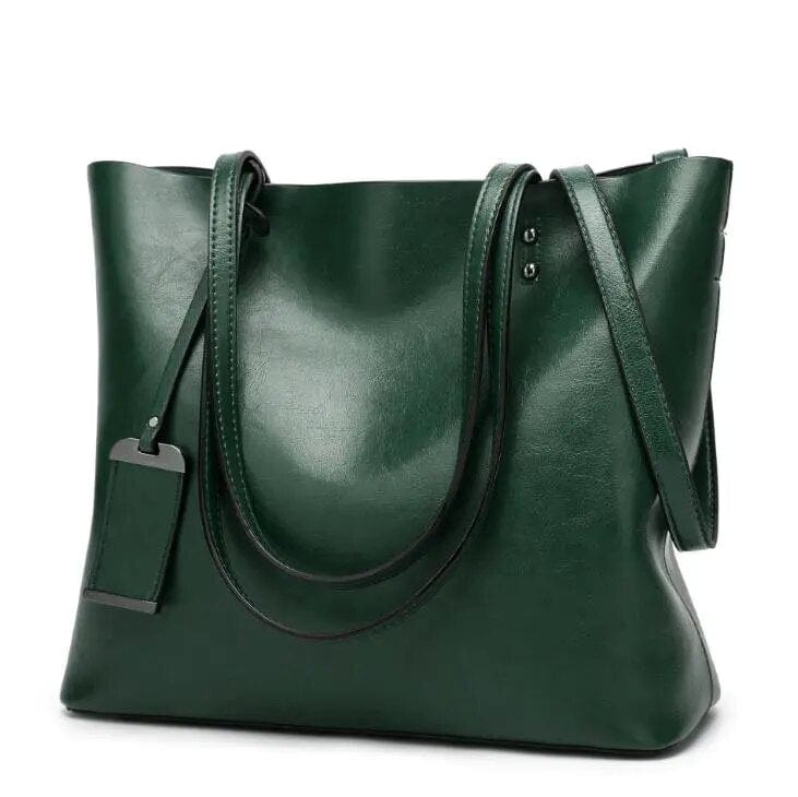 Large Faux Leather Tote
