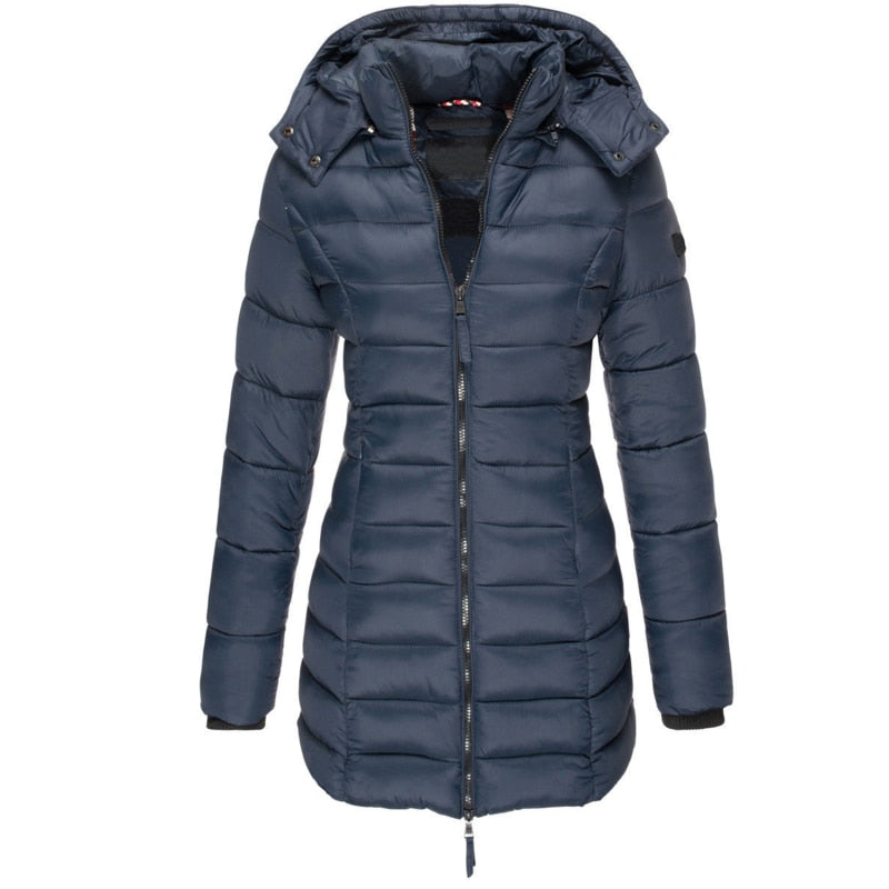 Women's Lightweight Goose Down Hooded Puffer Jacket