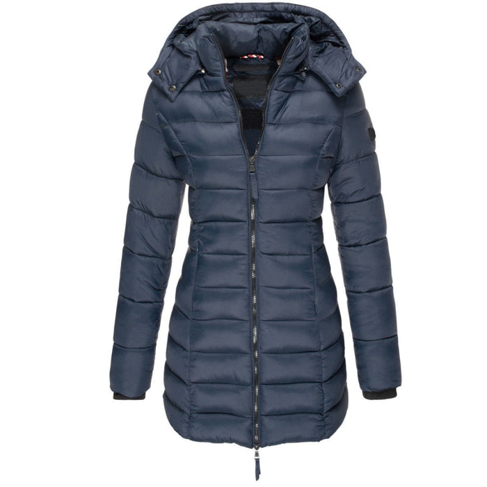 Women's Lightweight Goose Down Hooded Puffer Jacket