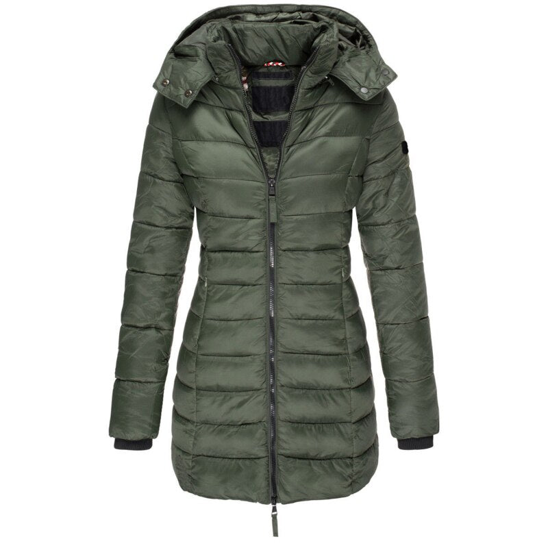 Women's Lightweight Goose Down Hooded Puffer Jacket