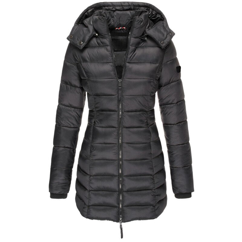 Women's Lightweight Goose Down Hooded Puffer Jacket