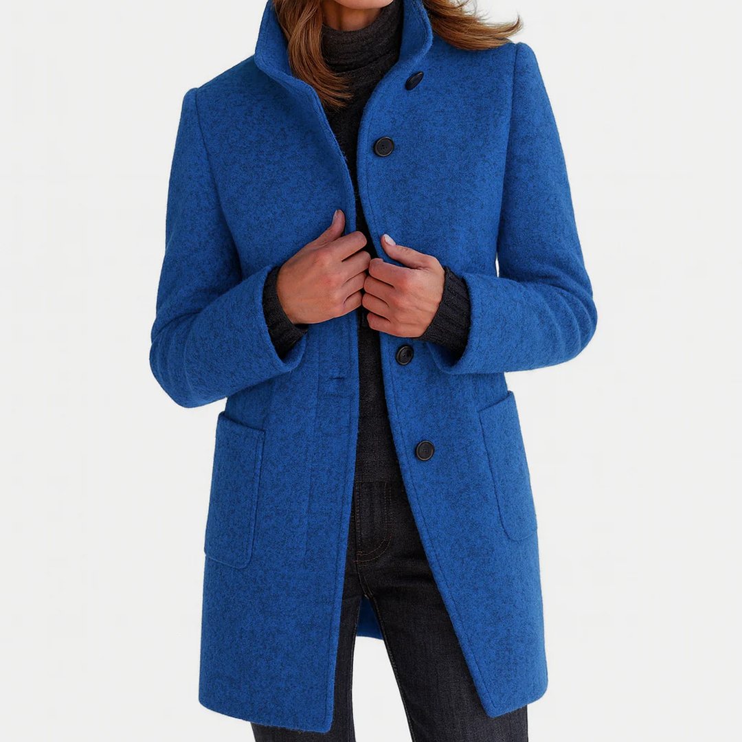 Women's Pure Wool Structured Knee Length Midi Coat