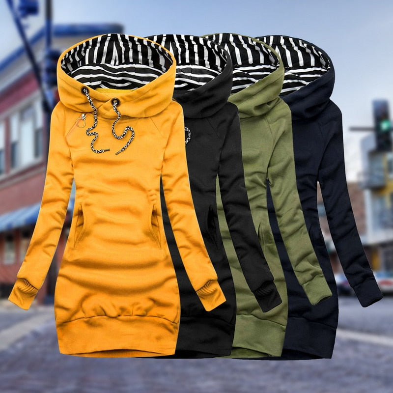 Women's Thick Fluffy Long Sleeve Sweatshirt Oversized Fit