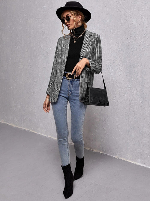 Checked Tailored Blazer