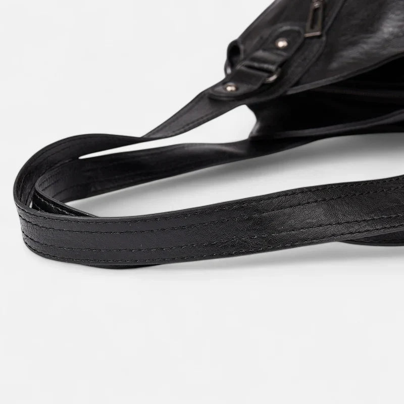 Large Retro Multi-Pocket Shoulder Bag
