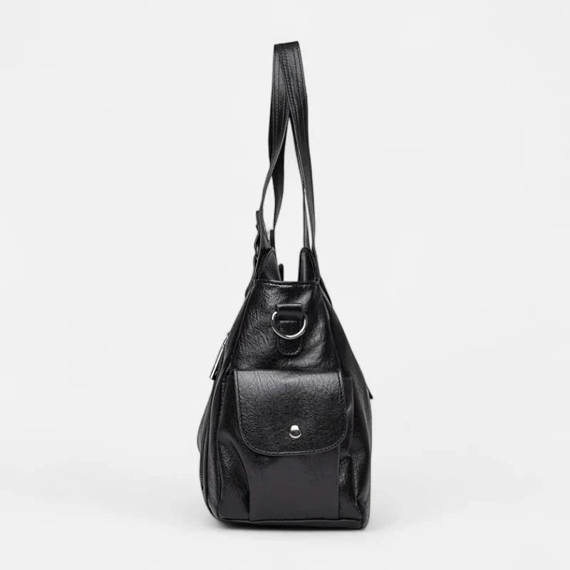 Large Retro Multi-Pocket Shoulder Bag