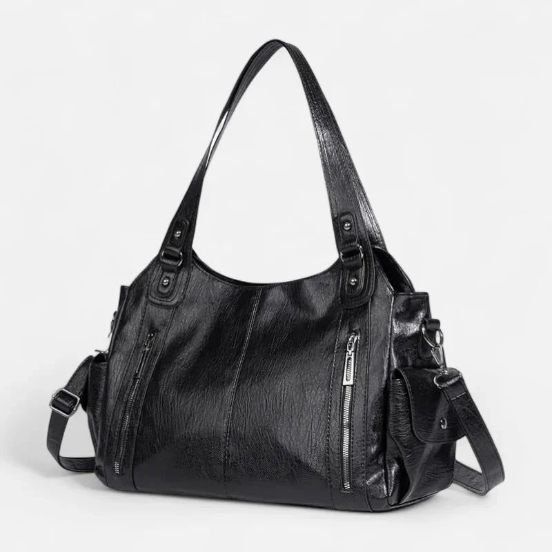 Large Retro Multi-Pocket Shoulder Bag