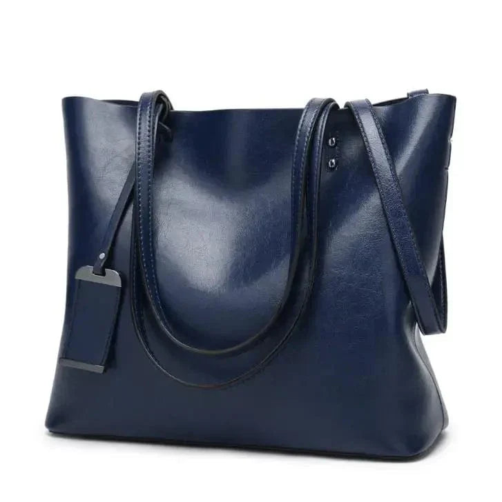 Large Faux Leather Tote