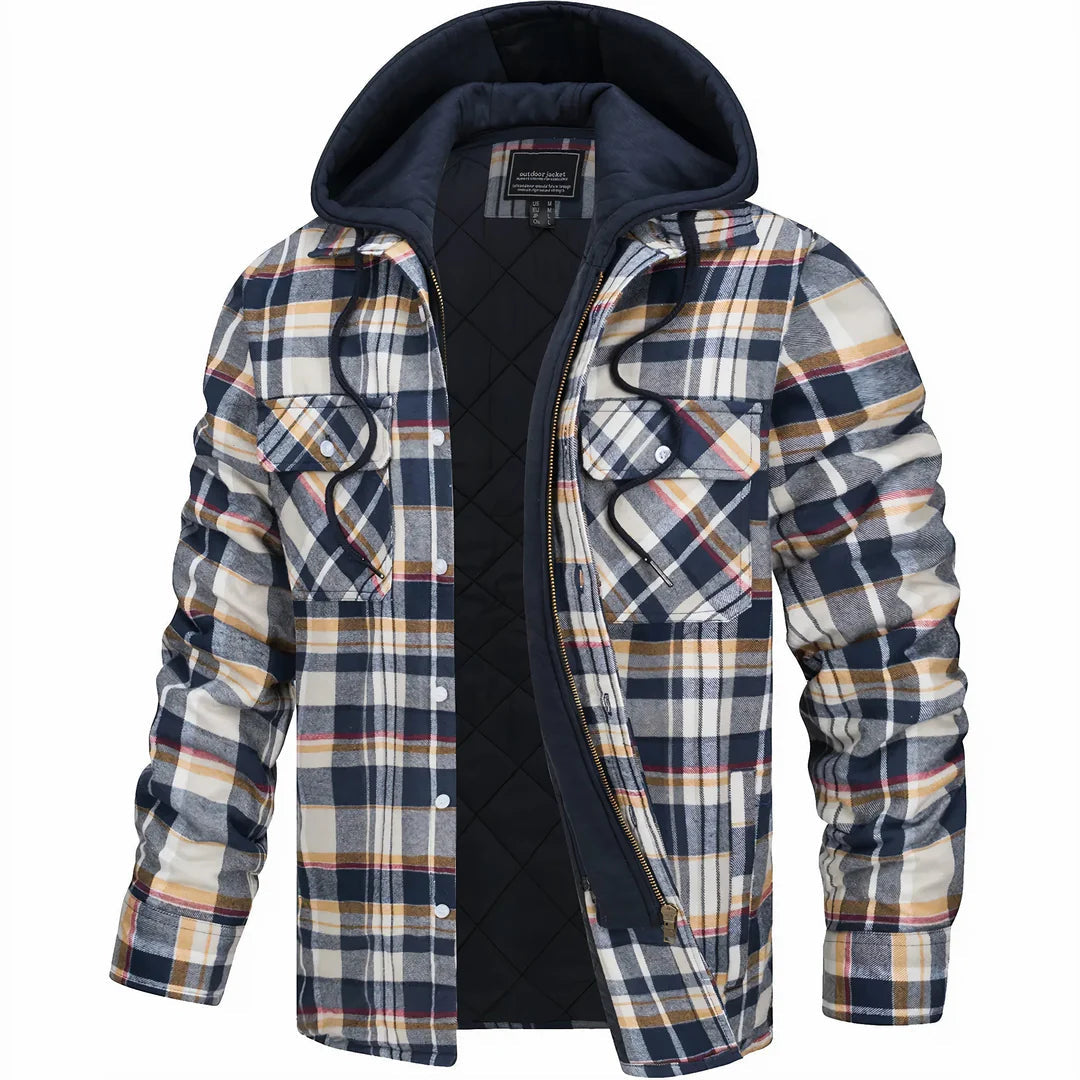 Men's Warm Wool Blend Zip Jacket Soft Lined