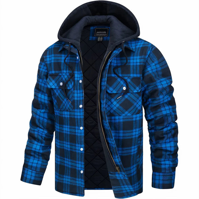 Men's Warm Wool Blend Zip Jacket Soft Lined