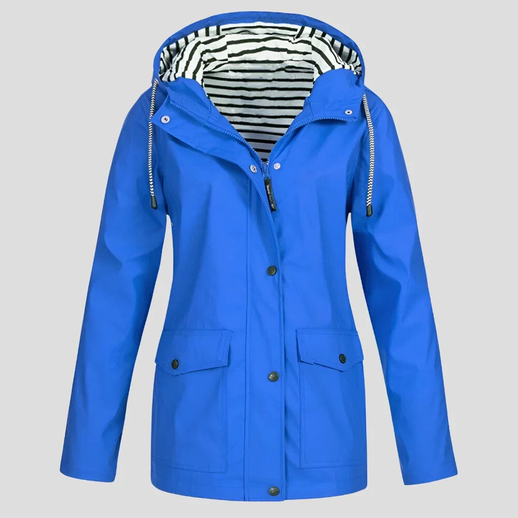 Women's Weatherproof Jacket | Hooded Raincoat Adjustable Drawstring